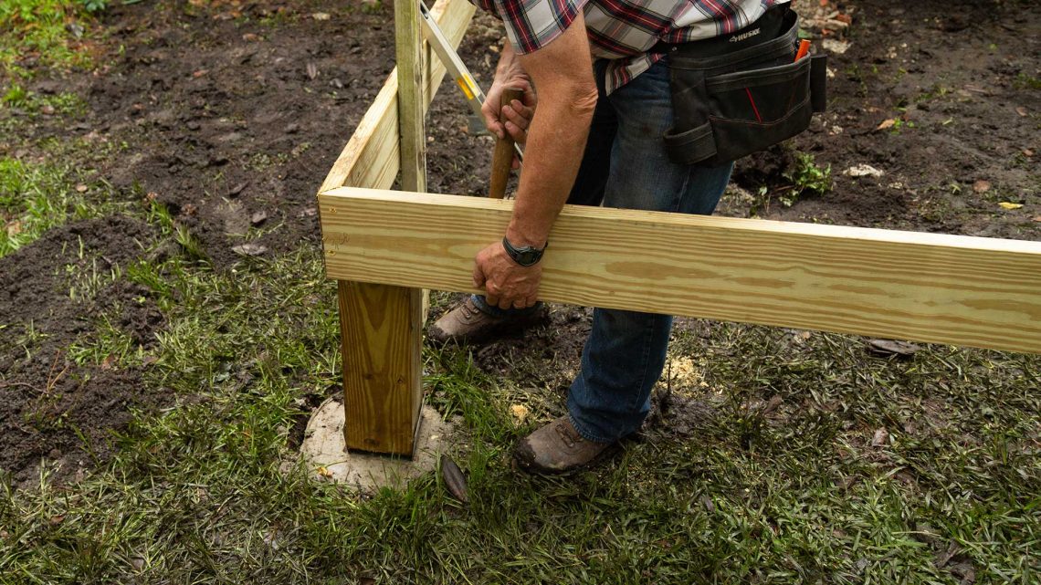 Setting Posts in Concrete the Simple Manner The Pro Garden