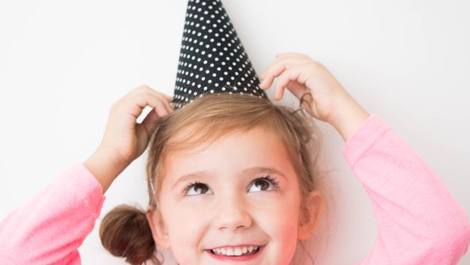 Child’s Social gathering Hat – Pom Pom Fashion