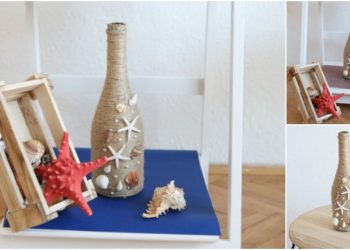 Beautiful Rustic Nautical Wine Bottle Decor