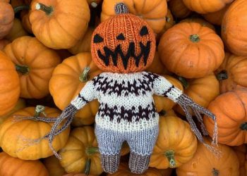 Knit a Spooky Pumpkinhead Doll – Knitting