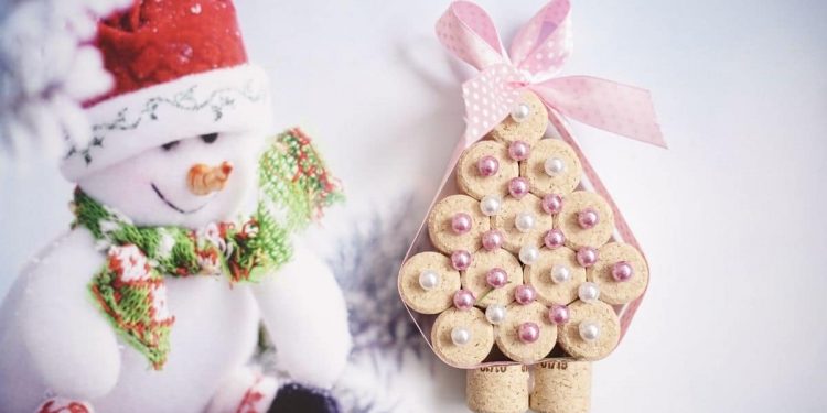 Mini Wine Cork Christmas Tree Ornament