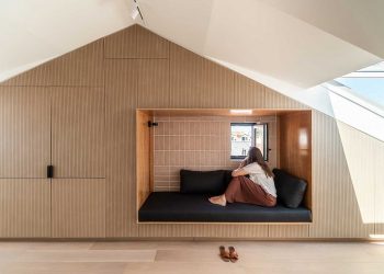 Outdated Lisbon Attic Turns into Ethereal Condo With Hidden Kitchen