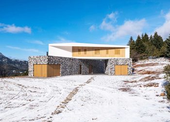 A Greek Mountain Home Fabricated from Three Angled Volumes