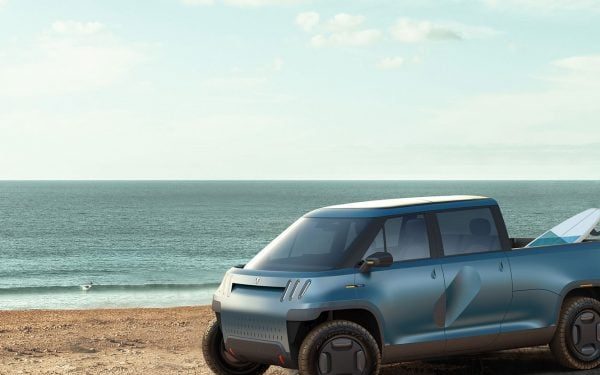 Yves Behar designs electrical pickup truck that is “the dimensions of a Mini”