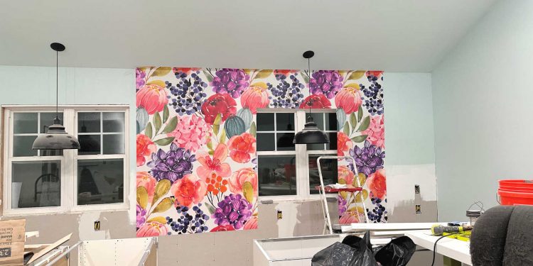 The Studio Wallpaper Mural Set up Is Underway!