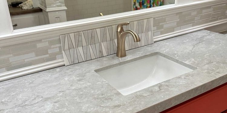 New Vicostone Quartz Countertop In Our Hallway Rest room