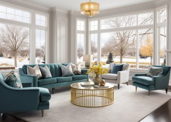 Glam Formal Dwelling Room and Eating Room Design –