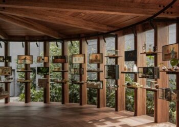 Esrawe + Cadena home Xinú perfume boutique inside radial pavilion