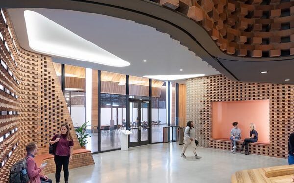 Brick-wrapped foyer wins Gold in Brick in Structure Awards