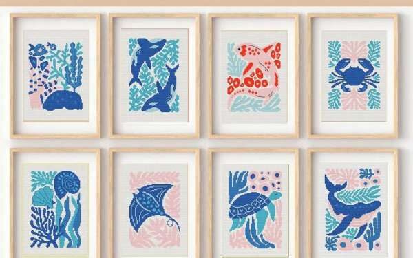 Sew a Set of Ocean Themed Initiatives – Cross-Sew