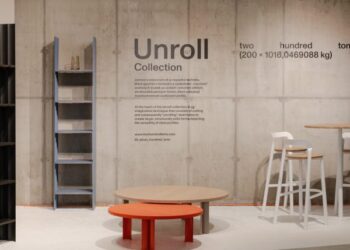 Two Hundred Tons deconstructs metal tubes to create Unroll furnishings assortment
